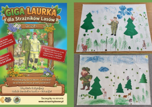 Plakat i prace plastyczne projektu Strażnicy Lasu